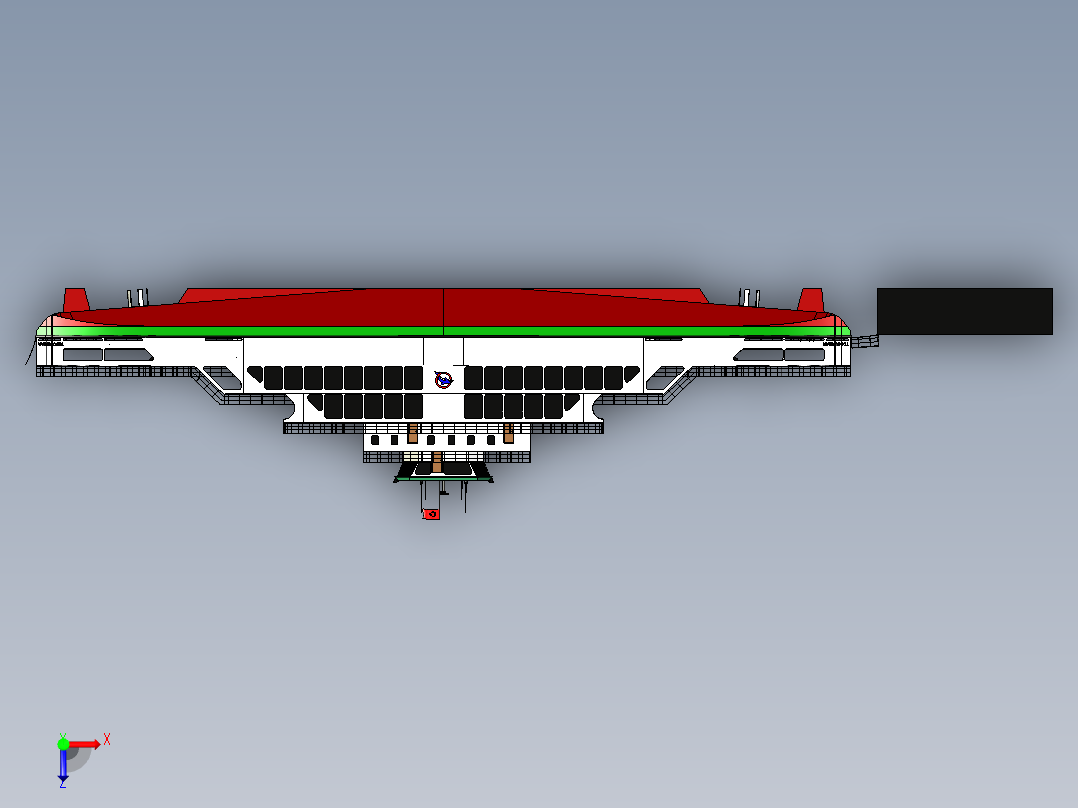 小尺寸电脑精铣外表面摄像头凹槽程序模型俯视图