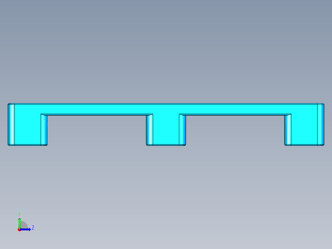 14001200托盘左视图