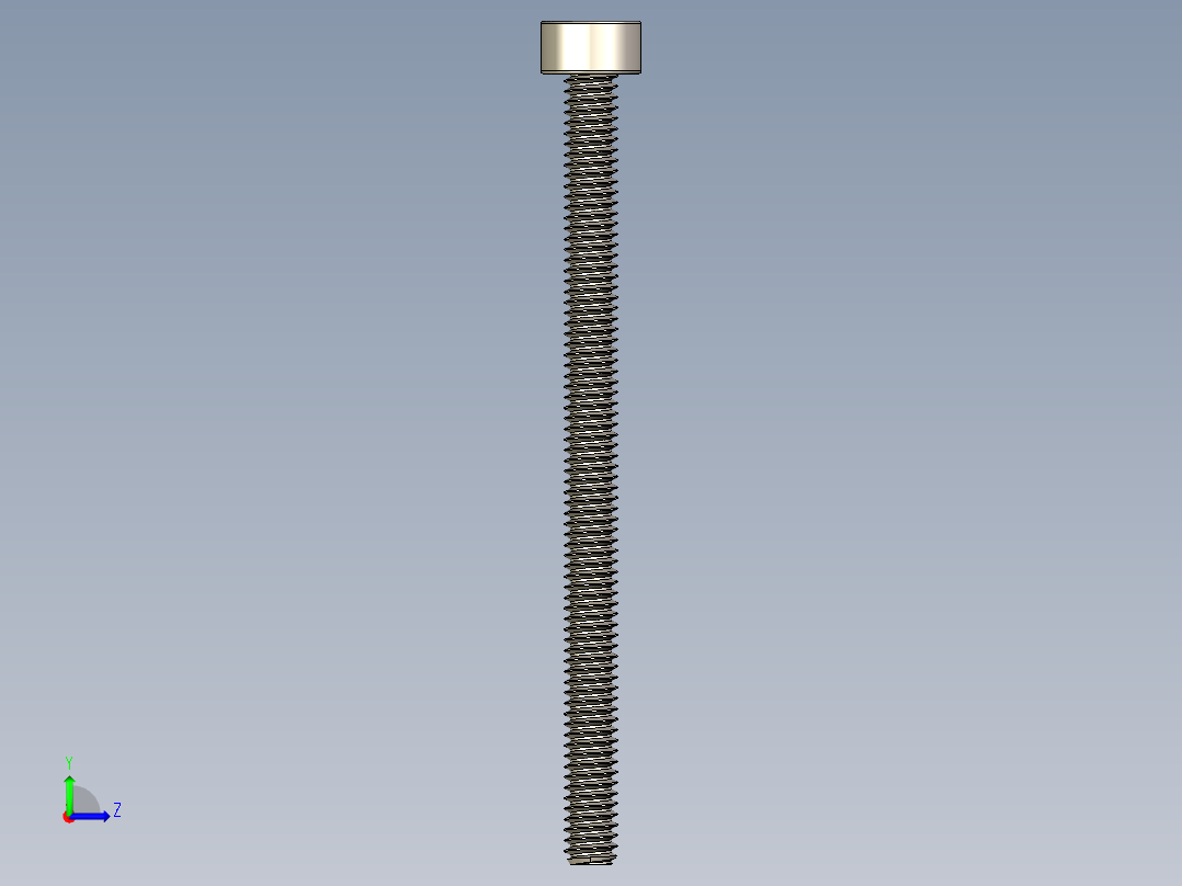 Screw_DIN_912_M2x30F_A2.STEP公制内六角螺钉左视图