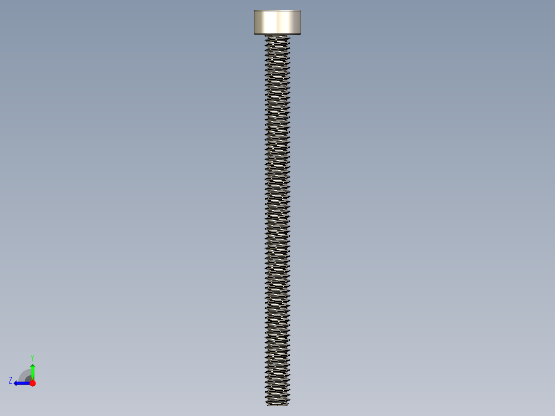 Screw_DIN_912_M2x30F_A2.STEP公制内六角螺钉右视图