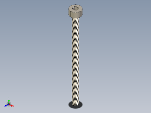 Screw_DIN_912_M2x30F_A2.STEP公制内六角螺钉正等轴测缩略图