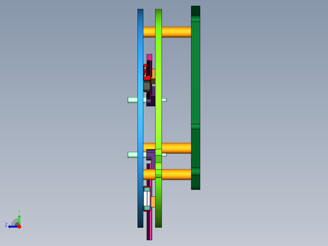 旋转变距机构右视图