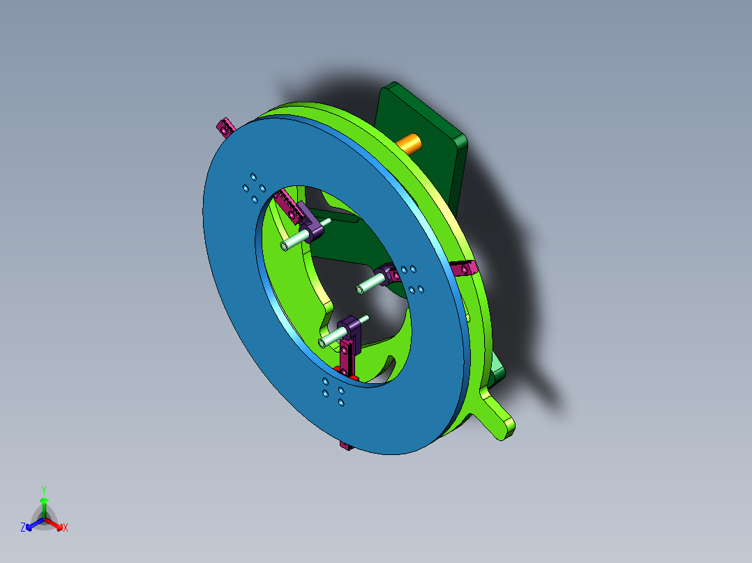 旋转变距机构正等轴测图