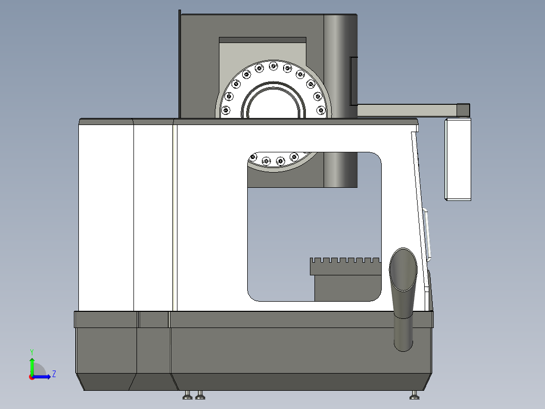 B3004038-哈斯haas-cnc垂直铣床左视图