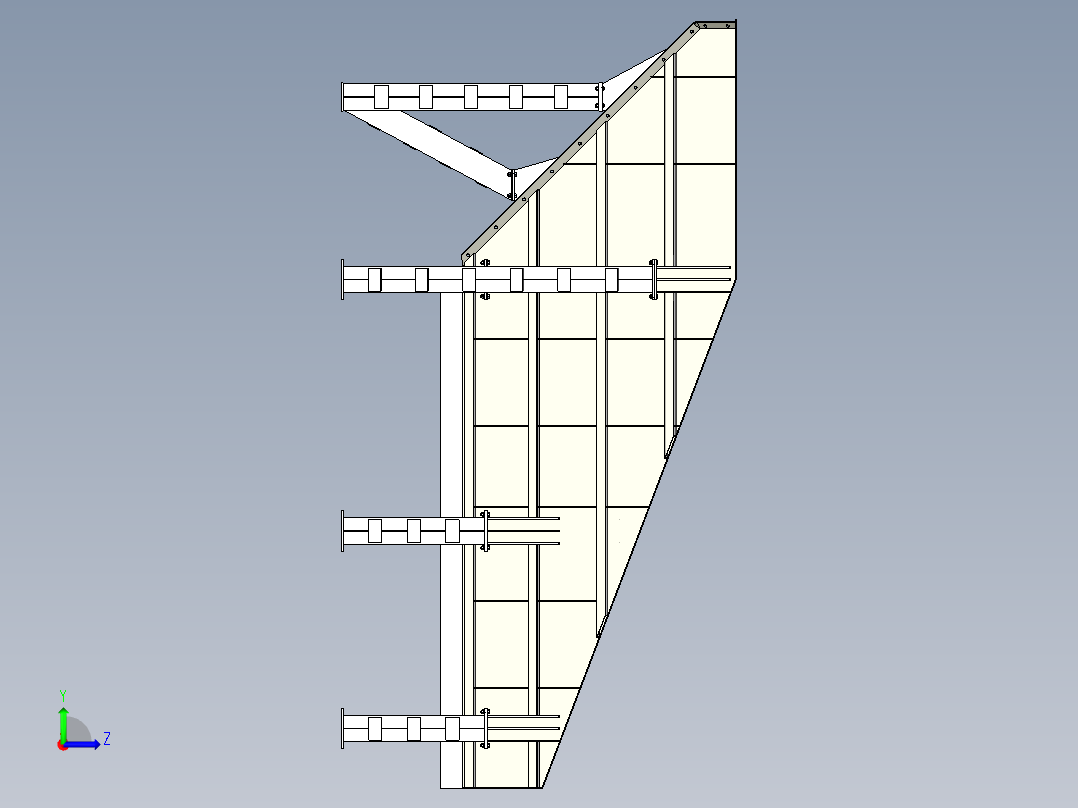 B3003883-振动给料机的料斗 30立方米左视图