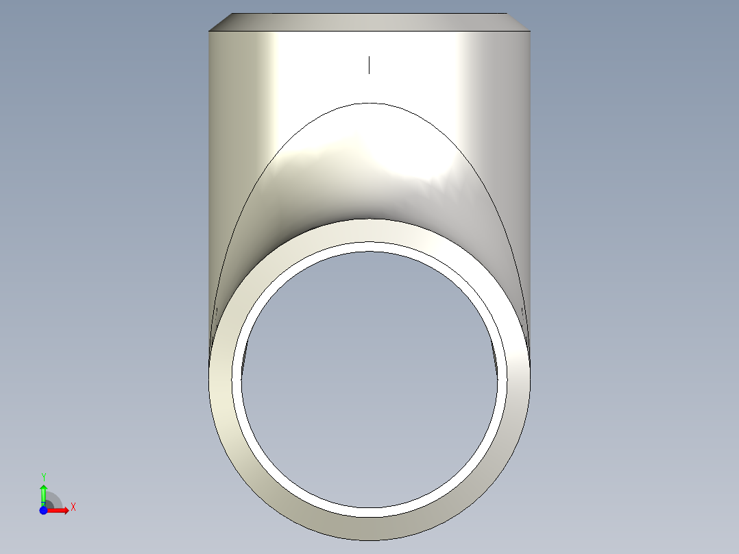 B3004549-1寸三通管前视图