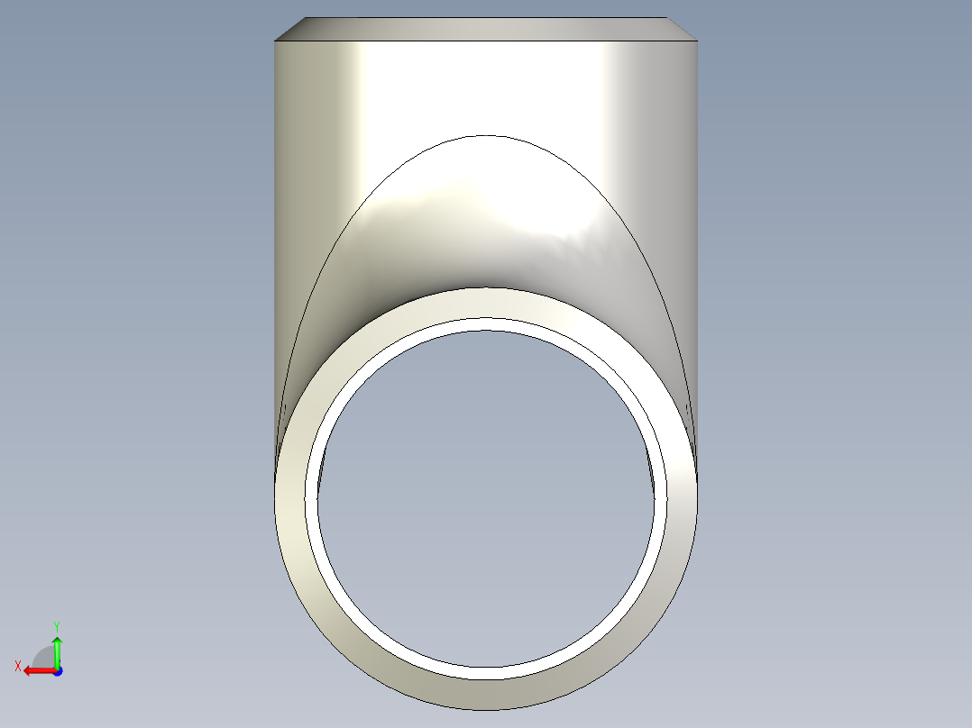 B3004549-1寸三通管后视图