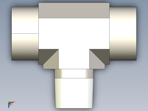B3004428-液压接头，三通，5604-6-6-6俯视缩略图