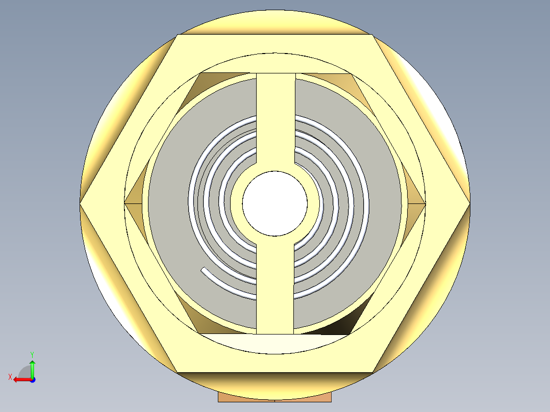 弹簧保持阀单向阀后视图
