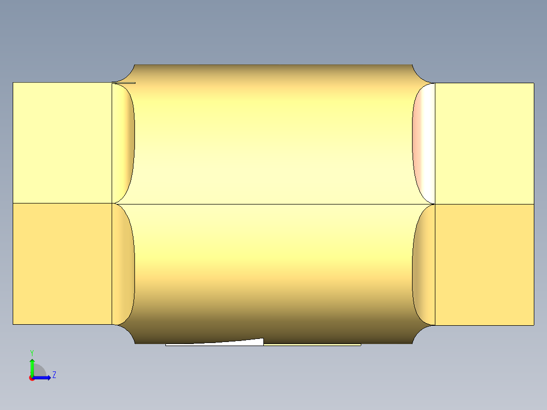 弹簧保持阀单向阀左视图