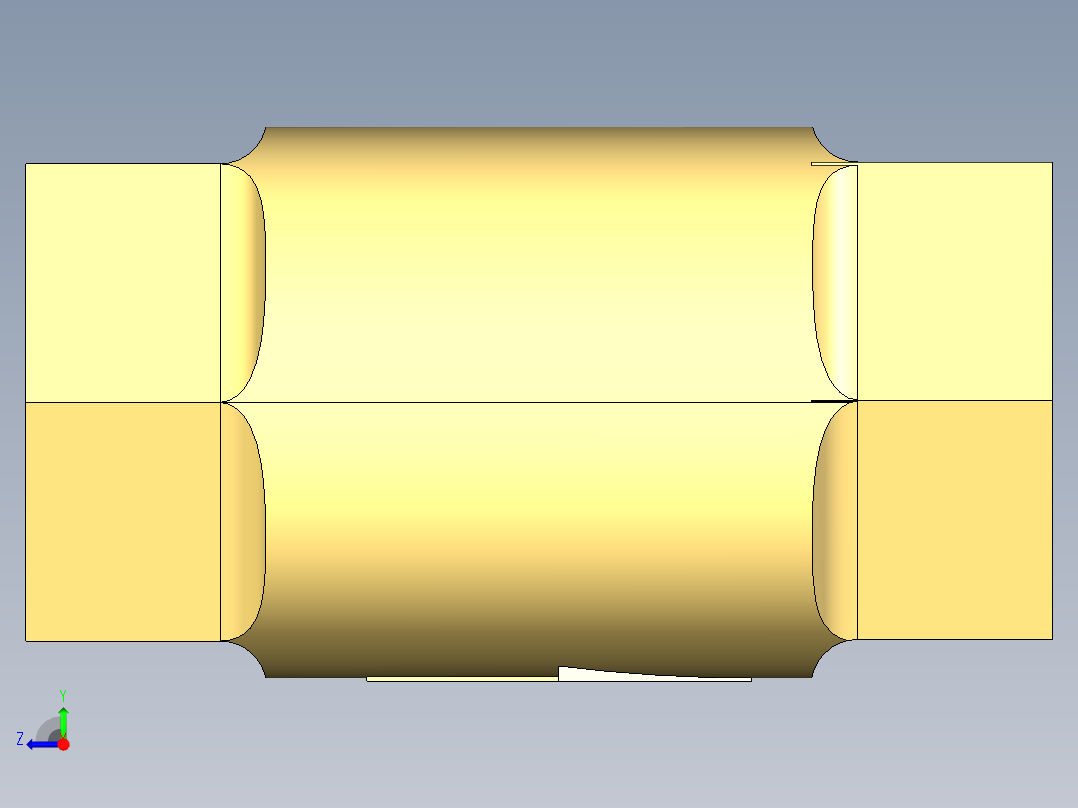 弹簧保持阀单向阀右视图