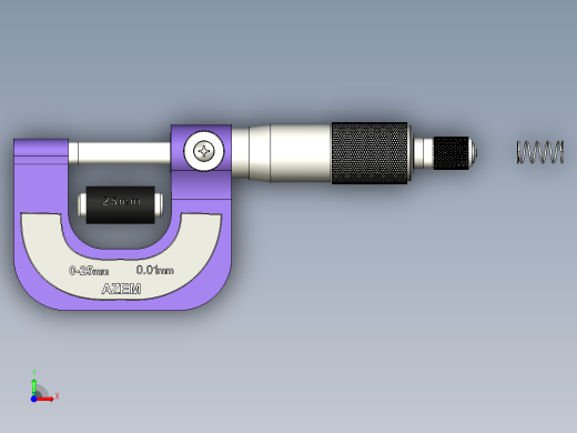 千分尺 0-25mm 0.01mm 紫色前视缩略图