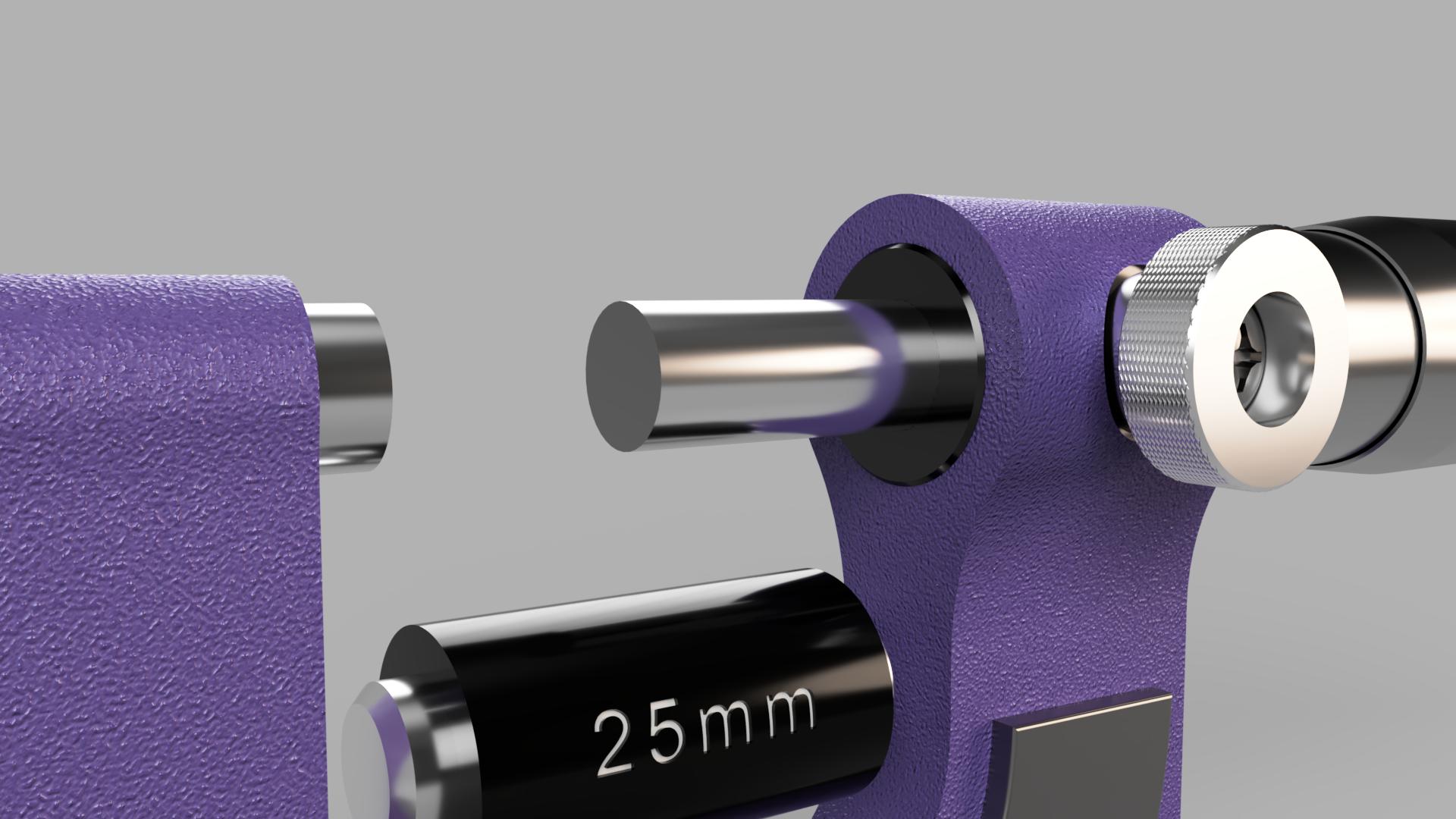 千分尺 0-25mm 0.01mm 紫色