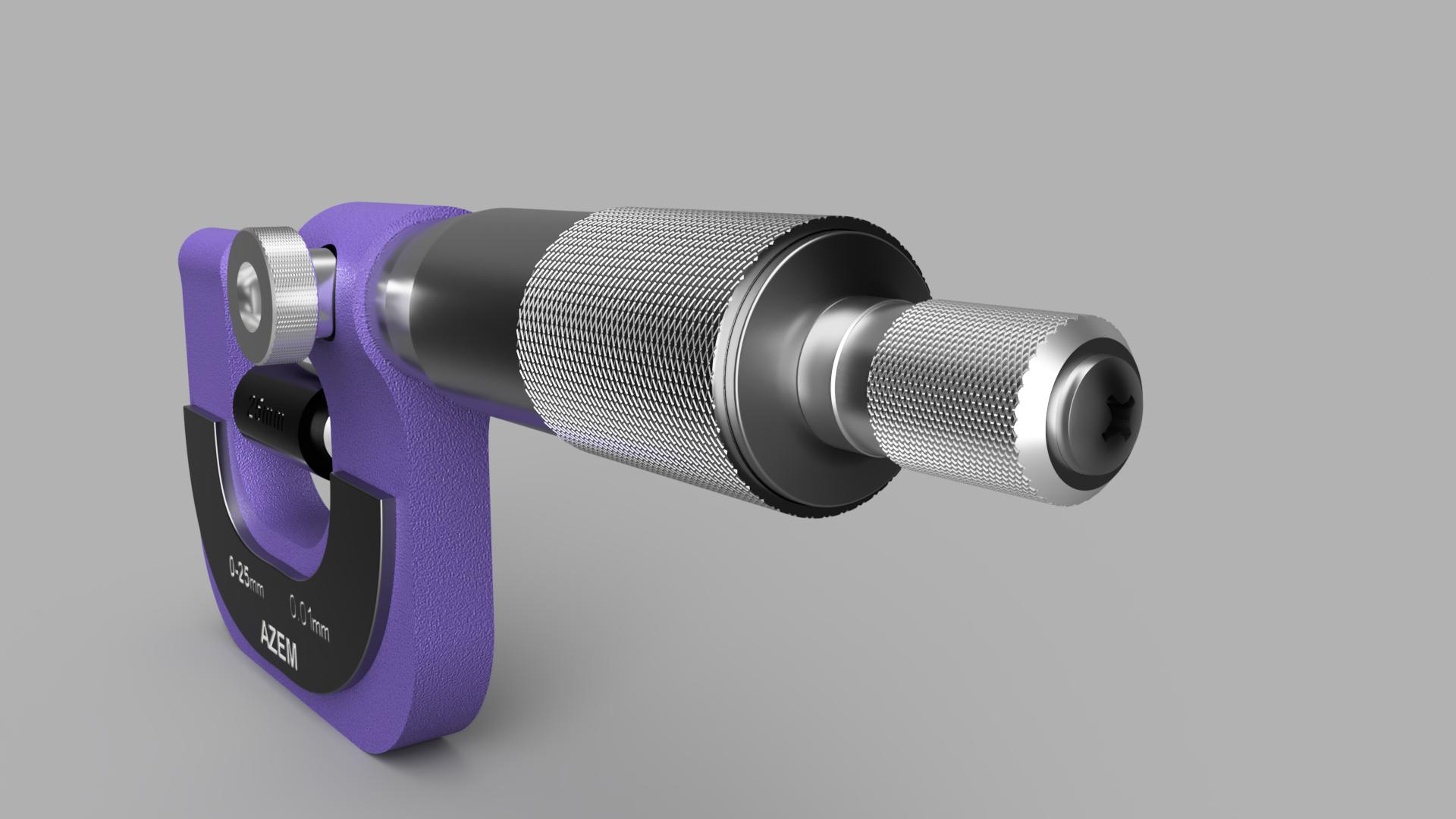 千分尺 0-25mm 0.01mm 紫色