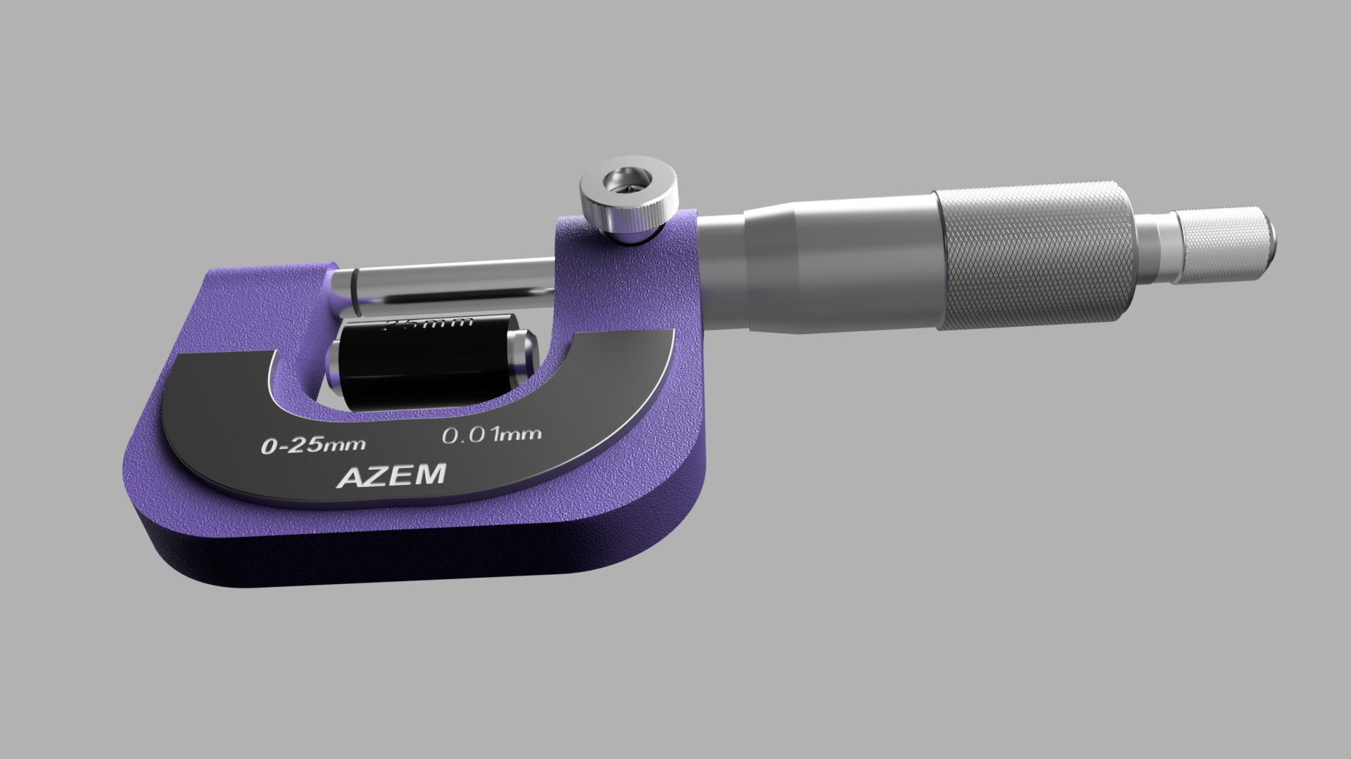 千分尺 0-25mm 0.01mm 紫色