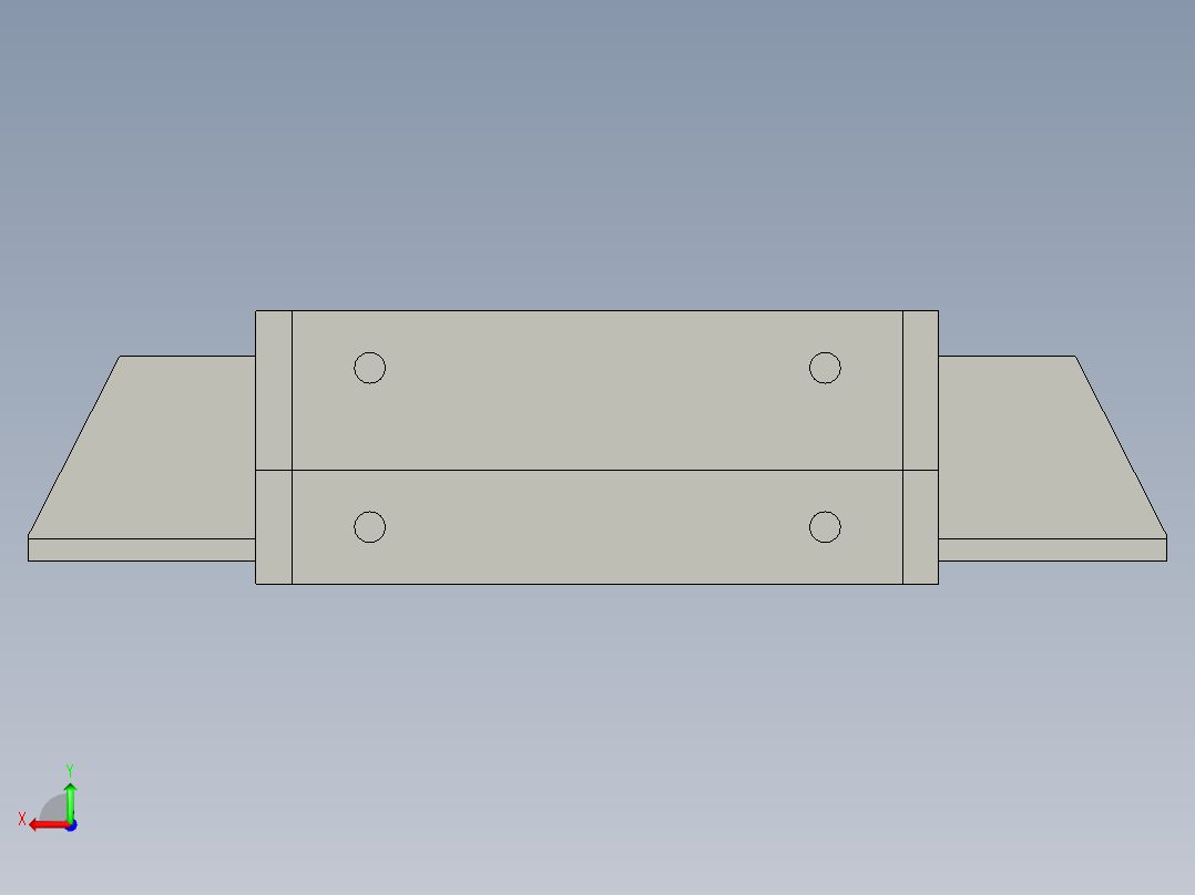 蓝牙耳机模具设计(ABS)后视图