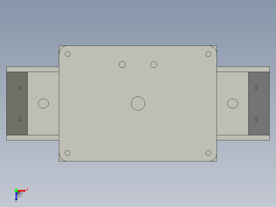 蓝牙耳机模具设计(ABS)俯视图