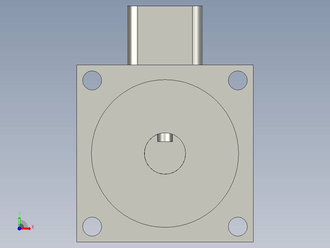 200V400W的松下电机前视图