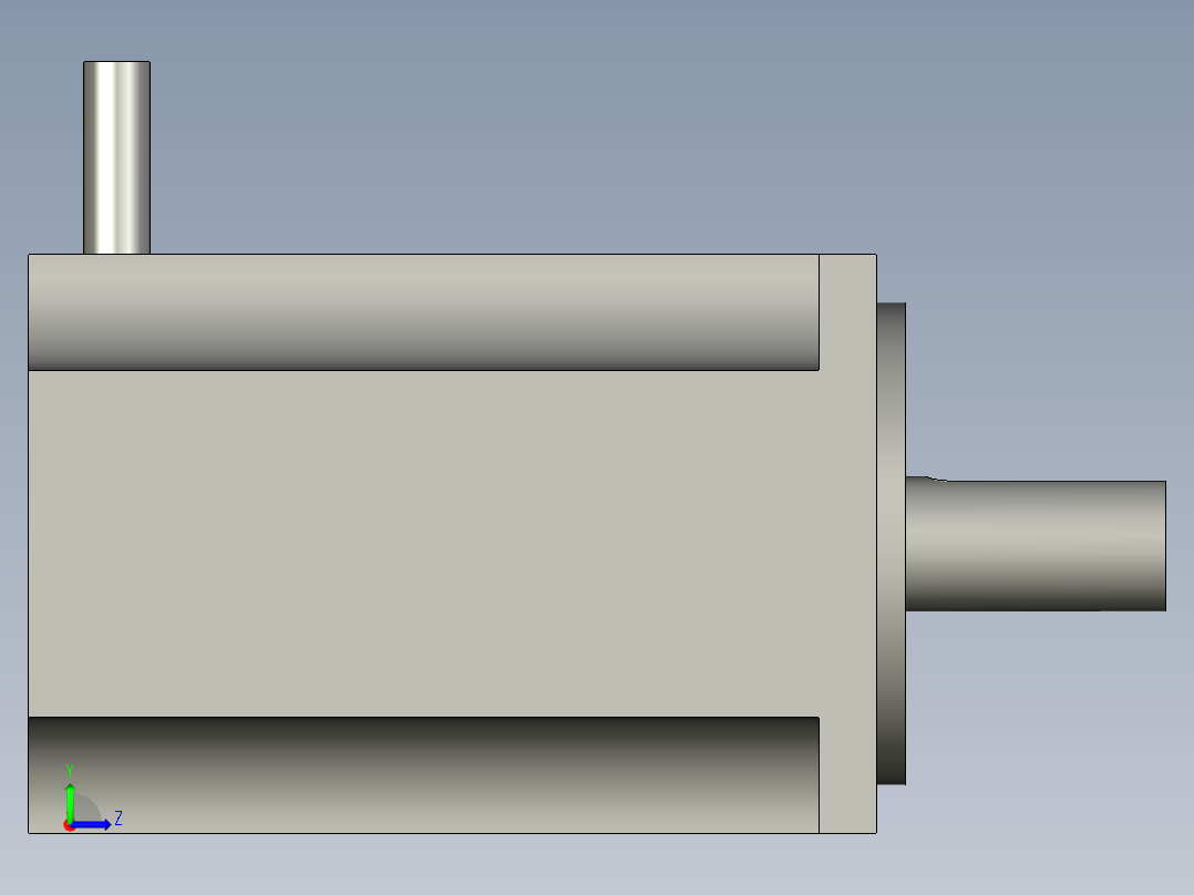 200V400W的松下电机左视图