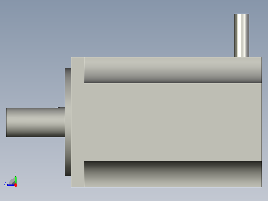 200V400W的松下电机右视图