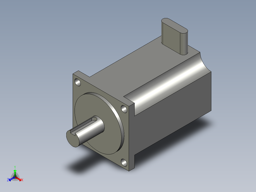 200V400W的松下电机正等轴测图