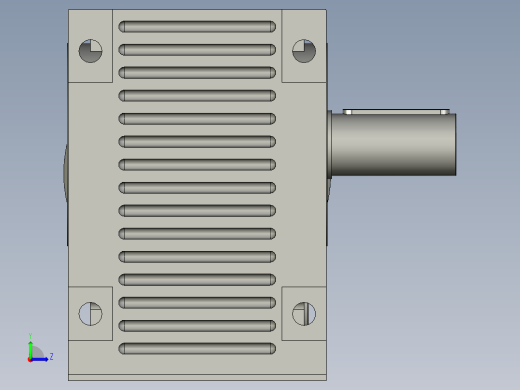 K斜齿锥齿轮减速机K97R57速比258左视缩略图