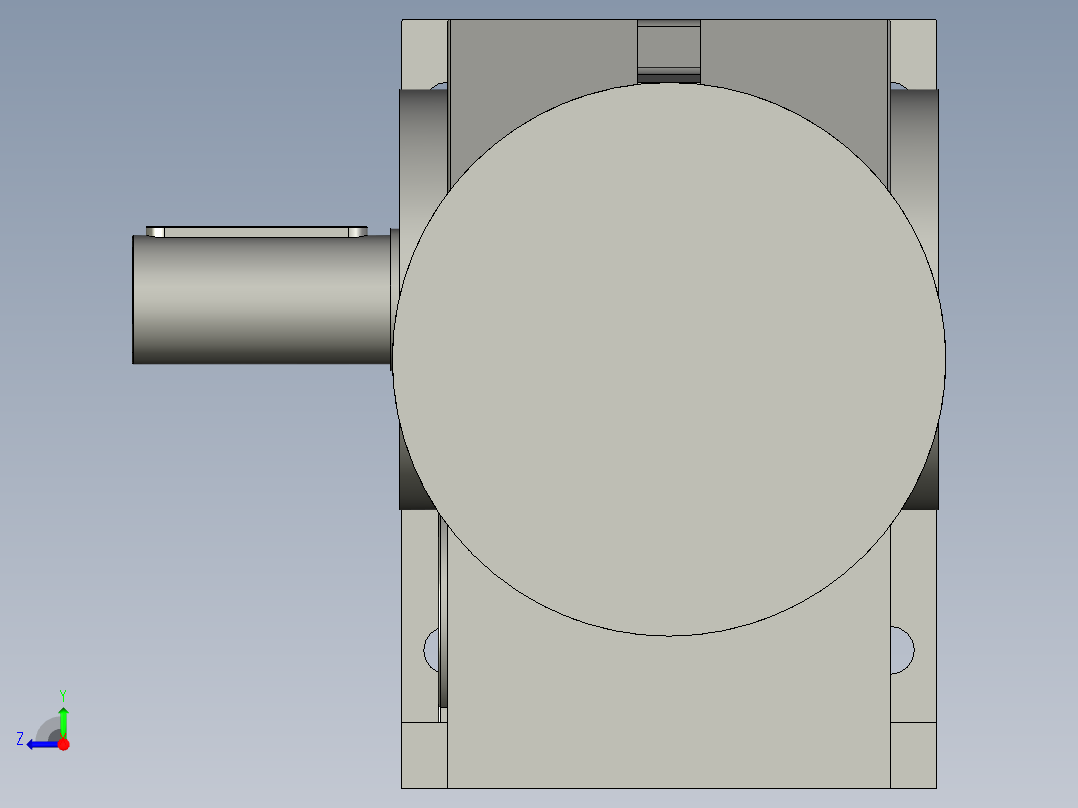 K斜齿锥齿轮减速机K97R57速比258右视图