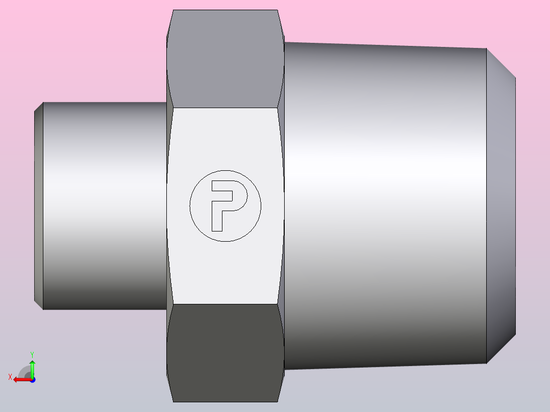 公螺柱连接器GE14S1NPT71X后视图