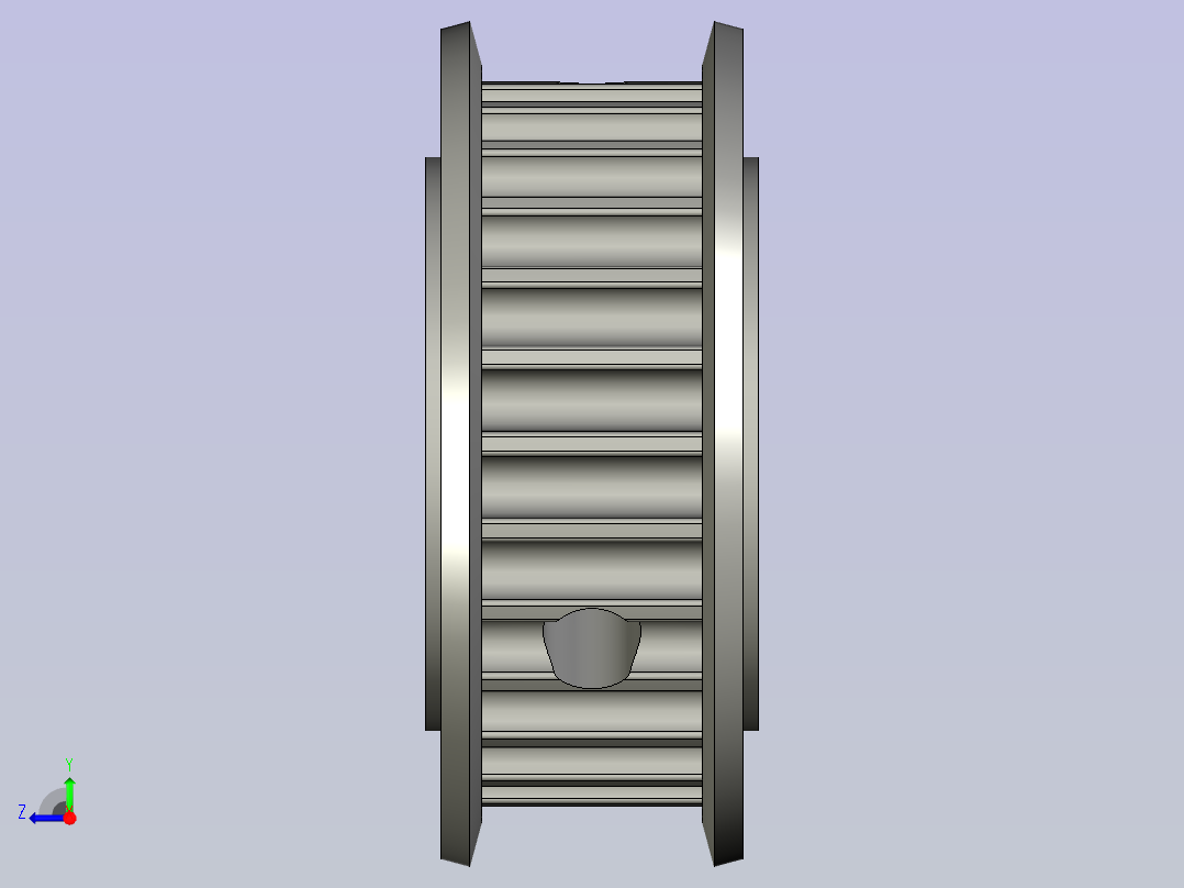 EUL02-3GT3060-26-A-P-d8电机侧有挡边带轮右视图