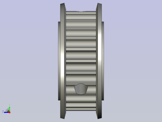EUL02-3GT3060-26-A-P-d8电机侧有挡边带轮右视缩略图