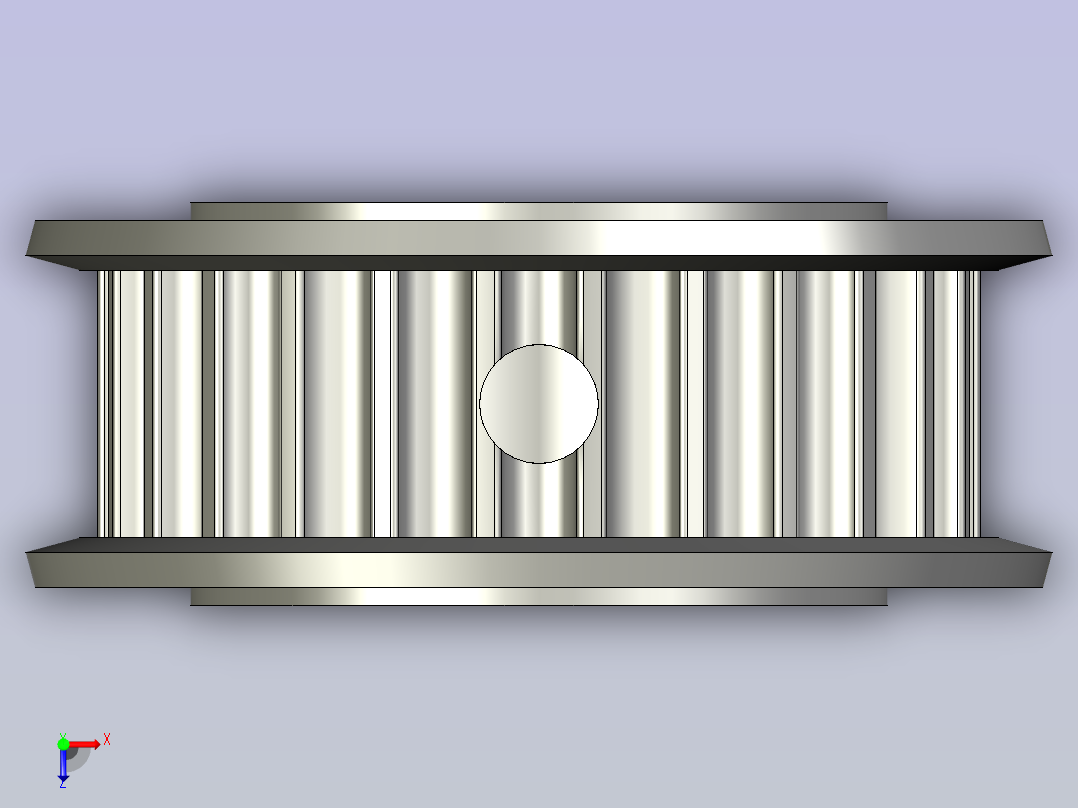 EUL02-3GT3060-26-A-P-d8电机侧有挡边带轮俯视图