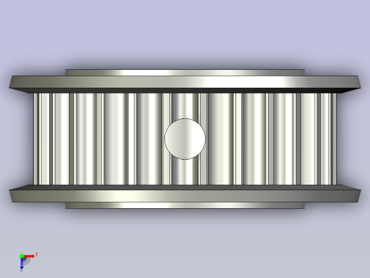 EUL02-3GT3060-26-A-P-d8电机侧有挡边带轮俯视缩略图