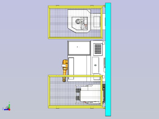 数控车床机器人上下料自动化生产线设计右视缩略图