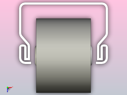 带有钢脚轮表面的输送滚轮St D30 镀锌俯视缩略图