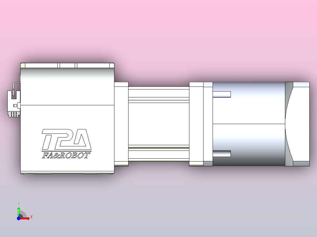 带式直线轴半闭式TPA-ONB-100-232-L1150-DL-J90-N3前视图
