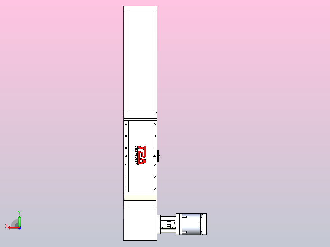 伺服电机集成皮带传动直线执行器TPA-OCB-140-256-L250-DR-J90-N3后视图