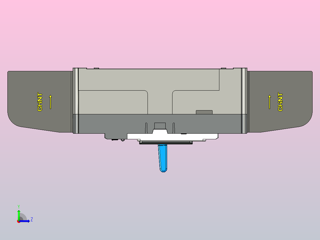 NM5S-1000 4P塑料外壳式断路器三维模型202209左视图