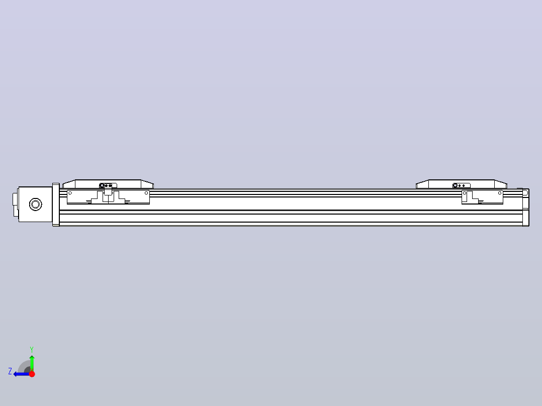 皮带直线轴双滑块型TPA-GCBS-50-P42-L150-DR-M10-N3右视图