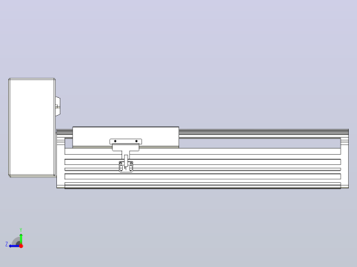 皮带直线轴半封闭可选导轨TPA-HNB-202D-140-L200-RU-C-P75-N3右视缩略图