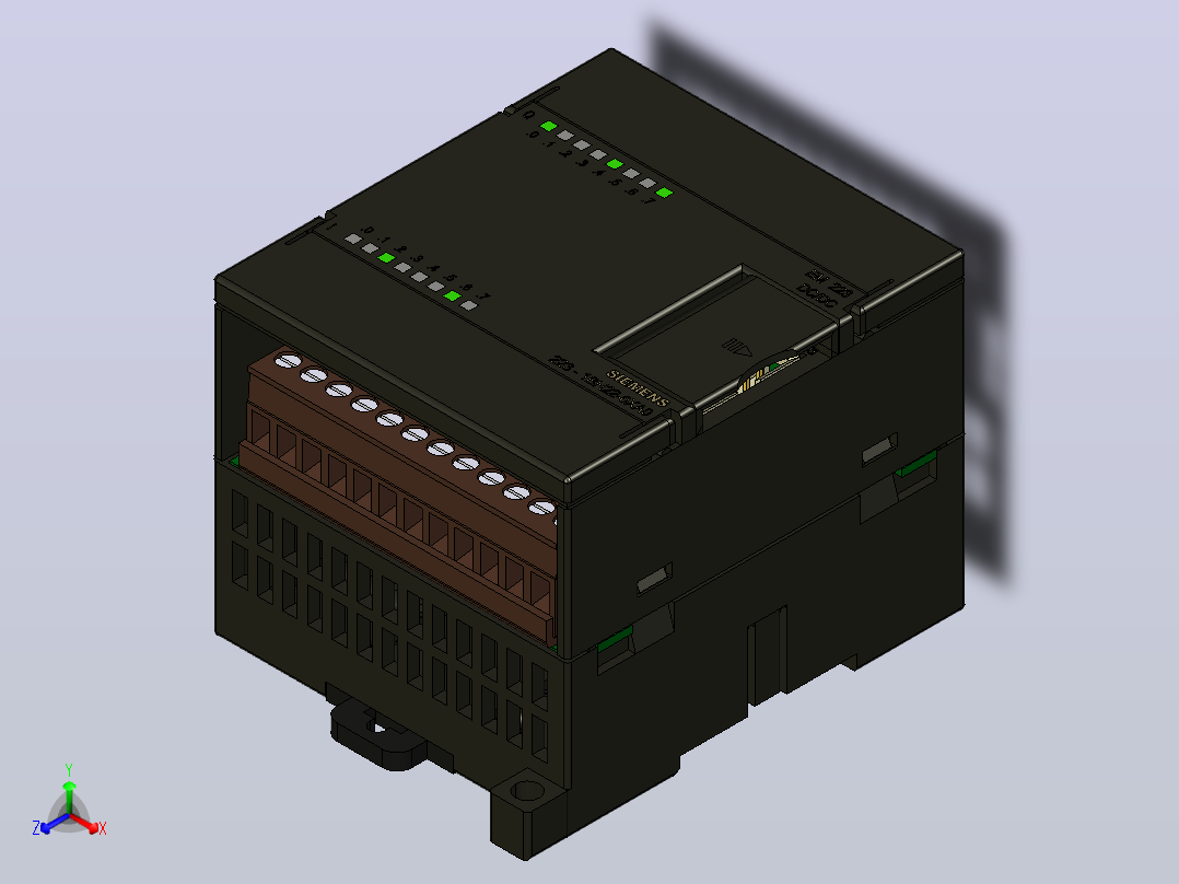 西门子PLCs7-200-em223正等轴测图