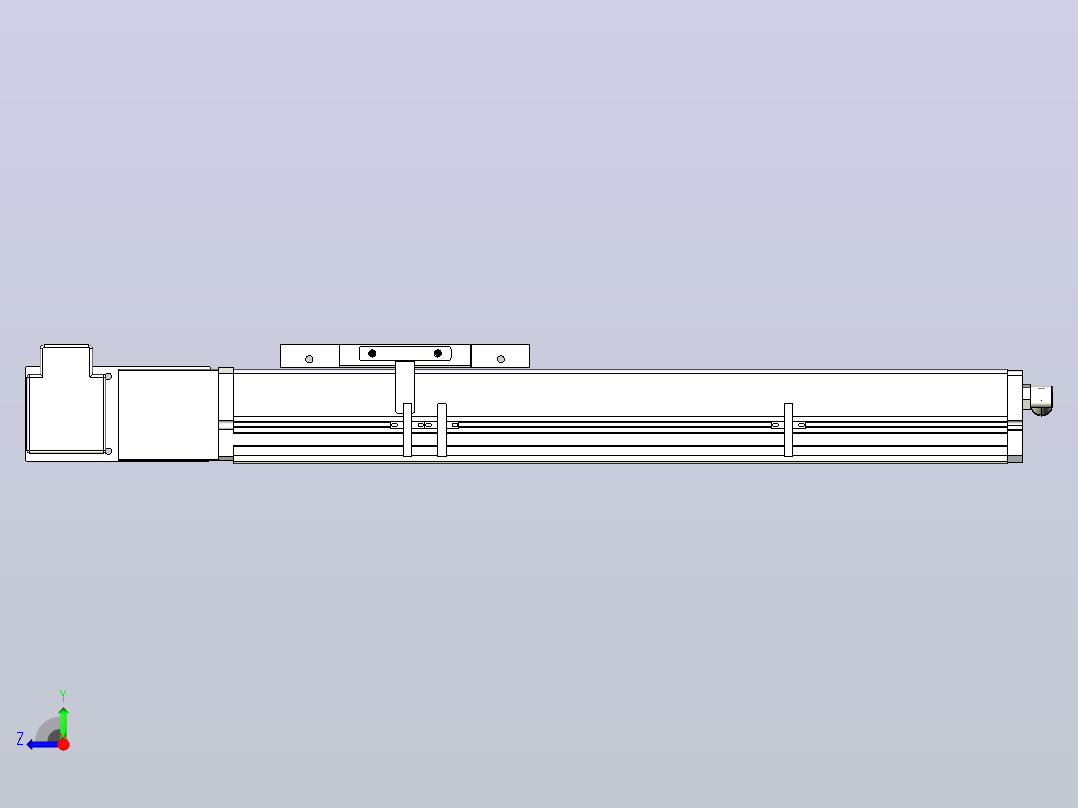 MCB14无尘皮带滑台[MCB14-L40-300-L-P20-C3]右视图