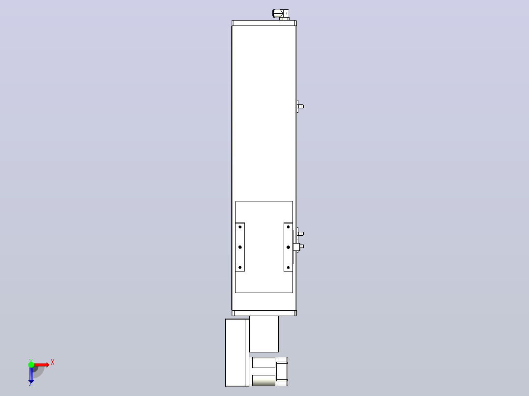 MCB14无尘皮带滑台[MCB14-L40-300-L-P20-C3]俯视图