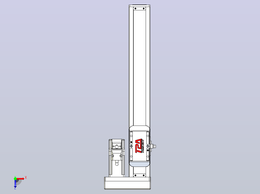 滚珠丝杠直线轴带导轨全封闭TPA-HCR-50S-1210C-L260-ML-Y-P10-N3俯视图
