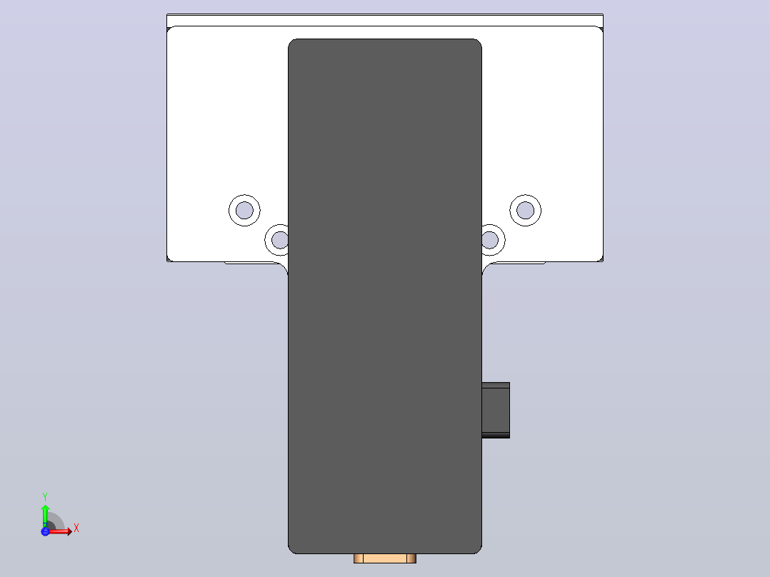 DMSF100-DCR风琴罩丝杆模组直线模组（电机下折)[DMSF100-L05S500-DT400-A2U-DCR-P5]前视图