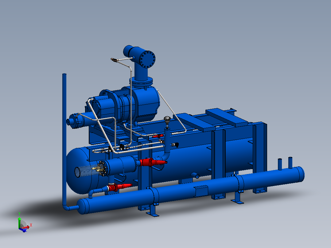 分离器分离设备3d-oil-separator-1832-模型格式为 sw主视图