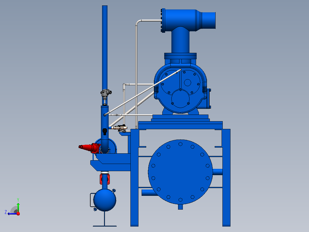 分离器分离设备3d-oil-separator-1832-模型格式为 sw右视图