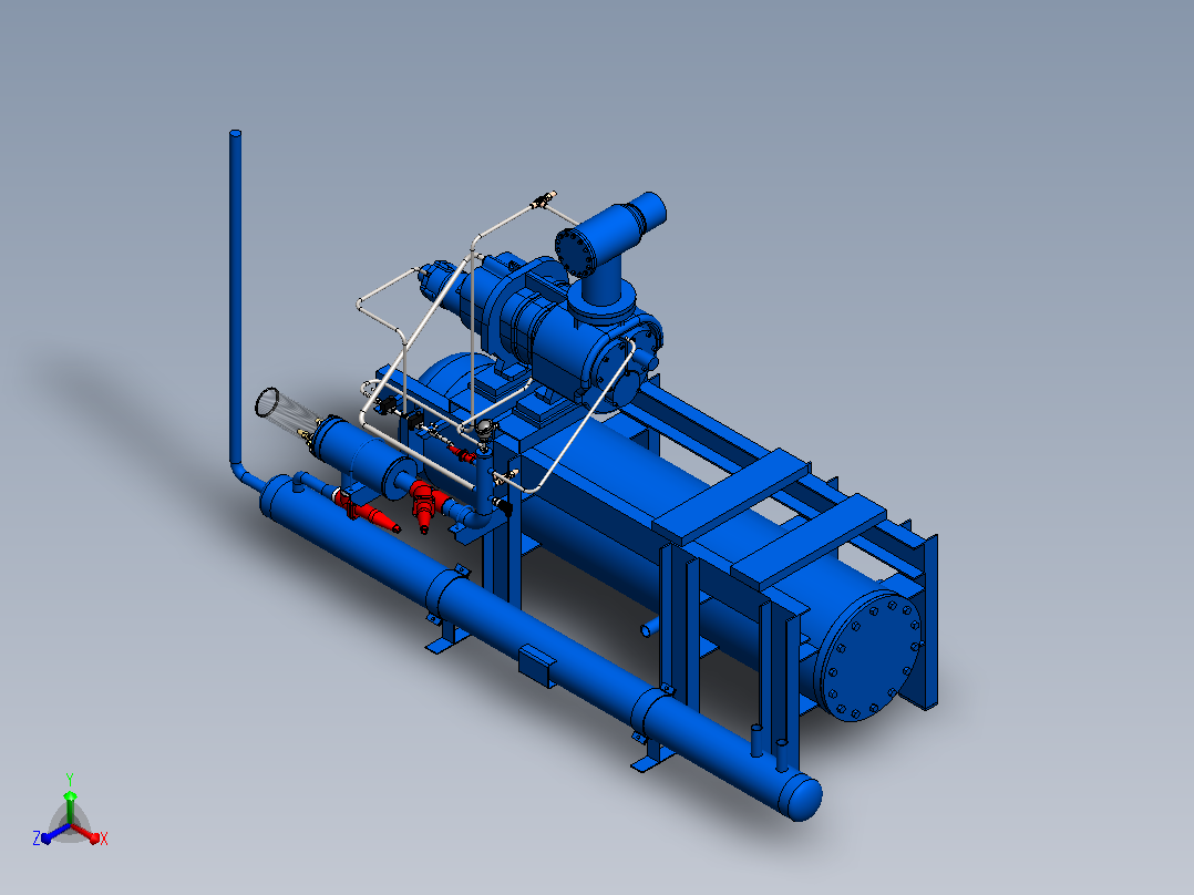 分离器分离设备3d-oil-separator-1832-模型格式为 sw正等轴测图
