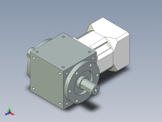 PW140双轴 PLX120-L1 22-110-145-M8转向器PW140 双轴输出 带120直齿减速机正等轴测缩略图