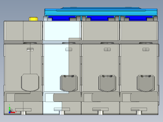 NXBLE-125G 3P剩余电流动作断路器三维模型202307前视缩略图