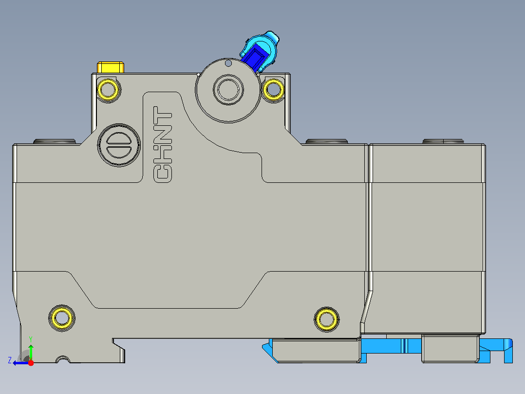 NXBLE-125G 3P剩余电流动作断路器三维模型202307右视图